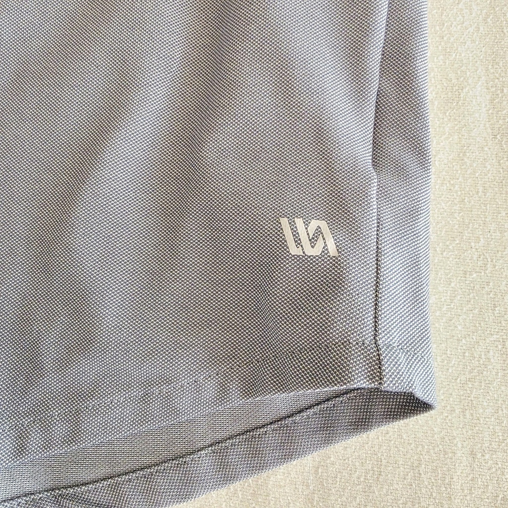 Athleisure Workwear VRST Button Down Shirt Men’s XXL Grey Heather Stretch Polo - Picture 4 of 10
